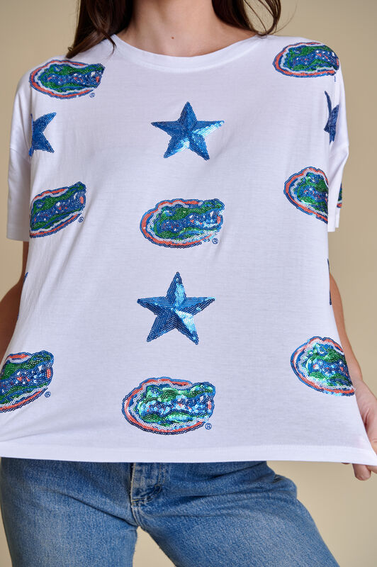 Gators Allover Sequin Boxy Tee - product images  of 