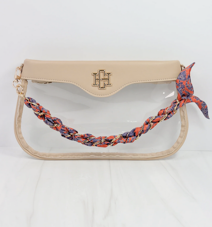Serafina Scarf Purse Chain Blue Orange - product images  of 