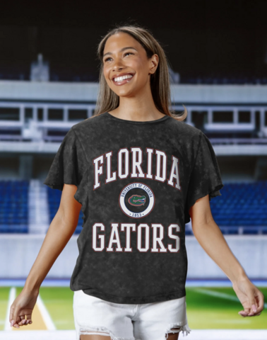 Gators,Flutter,Sleeve,Tee,Gators Flutter Sleeve Tee