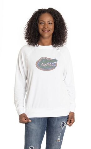 Gators,Long,Sleeve,Rhineston,Logo,Top,Gators Rylee Raglan Long Sleeve Top
