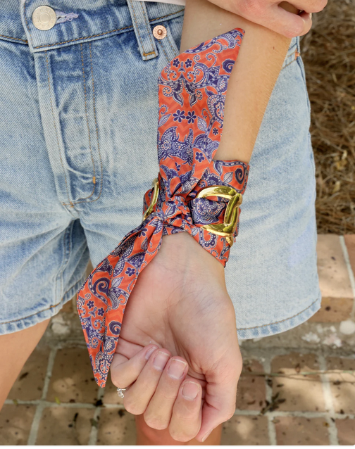 Serafina Scarf Bracelet Blue Orange - product images  of 
