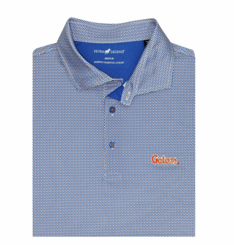 Florida,Gators,Script,Blue,Coils,Polo,Florida Gators Script Blue Coils Polo