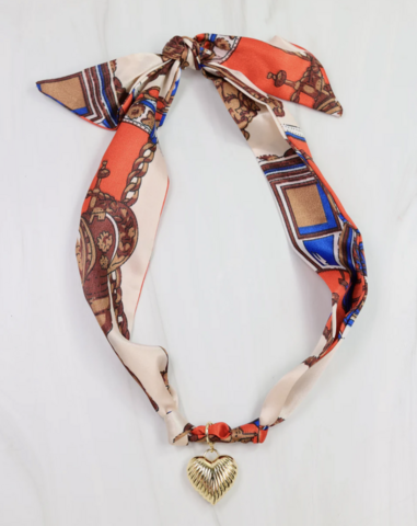 Lillie,Scarf,Charm,Necklace,Lillie Scarf Charm Necklace