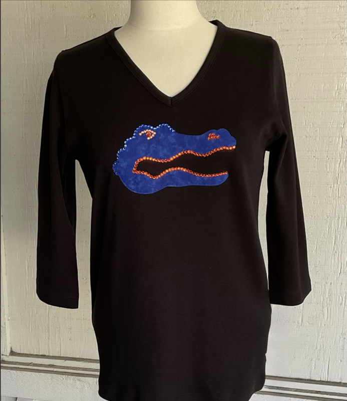 Custom Gator Blue Crystal Top - product image