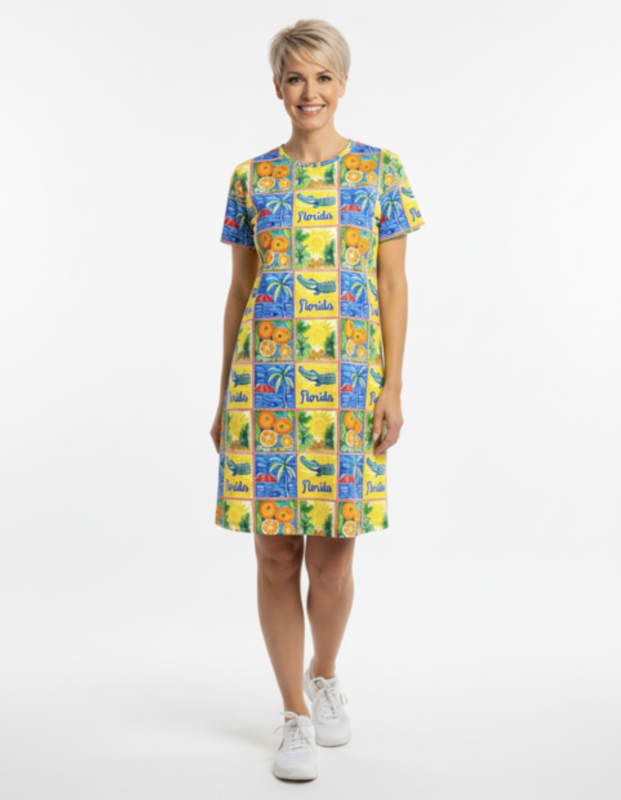Hyannis Tee Shirt Dress (Sunshine State Patchwork) - product images  of 