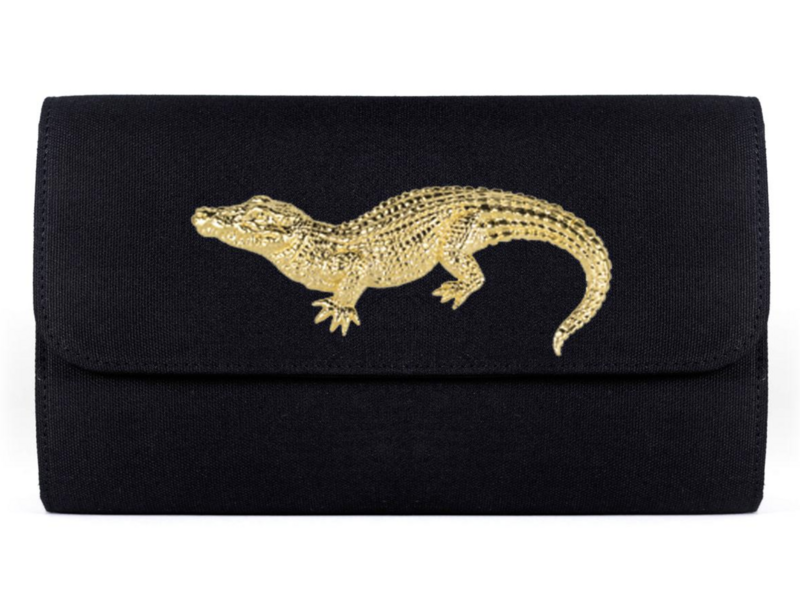 Avery Clutch with Gold Gator - product image