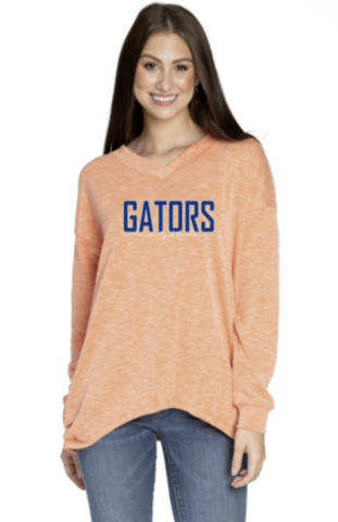 Orange,V-Neck,Gators,Sweater