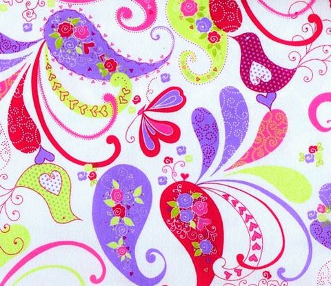 Cotton,Quilt,Fabric,Flannel,Cuddle,Prints,Delicate,Paisley,Floral,White,Multi,285 quilt fabric,cotton material,sewing,crafts,quilting,online fabric,sale fabric,quilt backings,modern cotton,fat quarters,moda