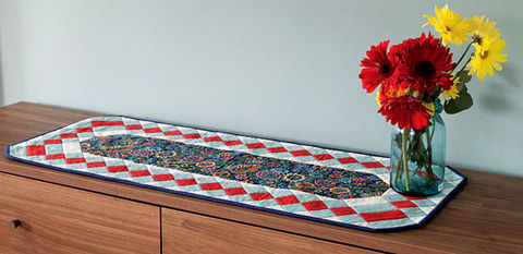 Table,Runner,Kit,Opulence,Folk,Blossom,Blue,Floral,12,x,30,quilt fabric,cotton material,auntie chris quilt,sewing,crafts,quilting,online fabric,sale fabric