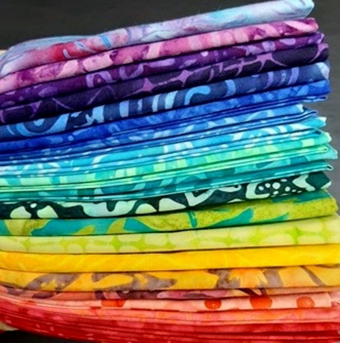 Boundless Batiks Jeweled Gems 20 Fat Quarter Collection AUNTIE CHRIS