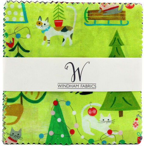 Cotton,Quilt,Fabric,Christmas,Charm,Pack,HAPPY,PAWLIDAYS,FIVE,INCH,SQUARES,,quilt backing, dresses, quilt fabric,cotton material,auntie chris quilt,sewing,crafts,quilting,online fabric,sale fabric