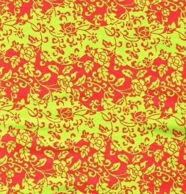 Good,Buy,Cotton,Quilt,Fabric,Mei,Fong,Little,Bird,Asian,Orange,Green,Floral,quilt fabric,cotton material,auntie chris quilt,sewing,crafts,quilting,online fabric,sale fabric