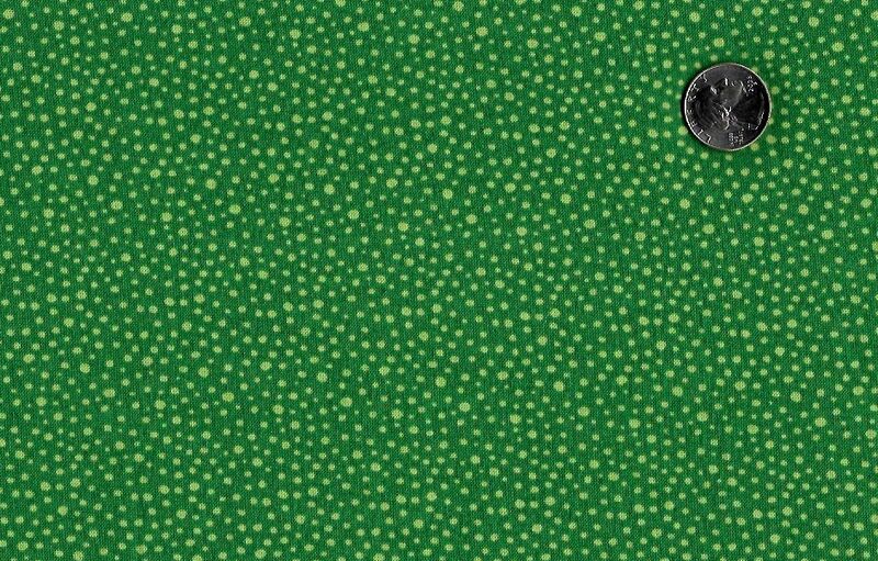 Cotton Quilt Fabric Quilters Candy Basics Scattered Green Dots - product image