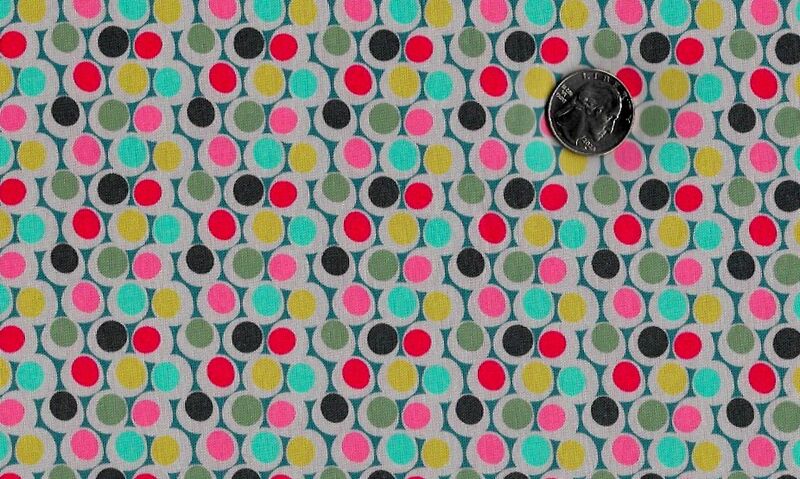 Cotton Quilt Fabric Atomic Revival Small Circles Retro Reproduction  - product images  of 