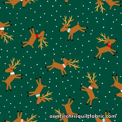 Cotton,Quilt,Fabric,Christmas,3,Wishes,Reindeer,Toss,Pine,Multi,,quilt backing, dresses, quilt fabric,cotton material,auntie chris quilt,sewing,crafts,quilting,online fabric,sale fabric