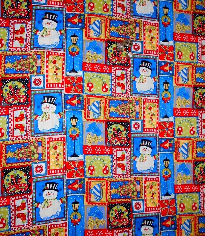 Cotton Quilt Fabric Snowman Christmas Jolly Holiday Jennifer Heynen - product images  of 