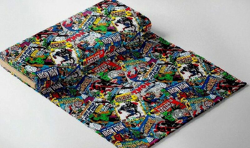 Cotton Quilt Fabric Marvel Comic Books Allover Super Heroes Multi - product images  of 