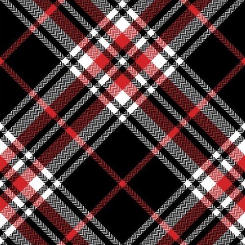 Cotton Quilt Fabric 3 Wishes Red Black Diagonal Plaid  - product images  of 