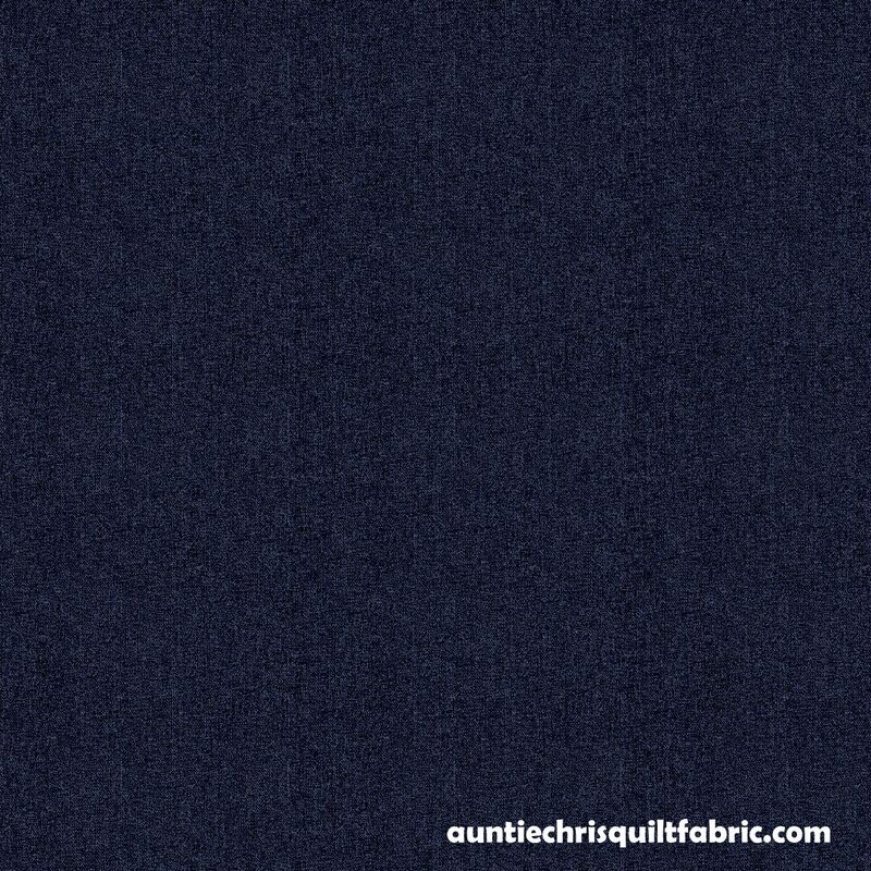 Cotton Quilt Fabric Faux Linen Tonals Navy Blue Tone On Tone - product image
