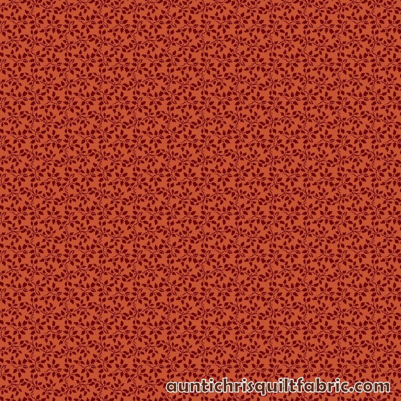 Cotton Quilt Fabric Lady Eliza Climbing Vines Sienna Tone On Tone - product image