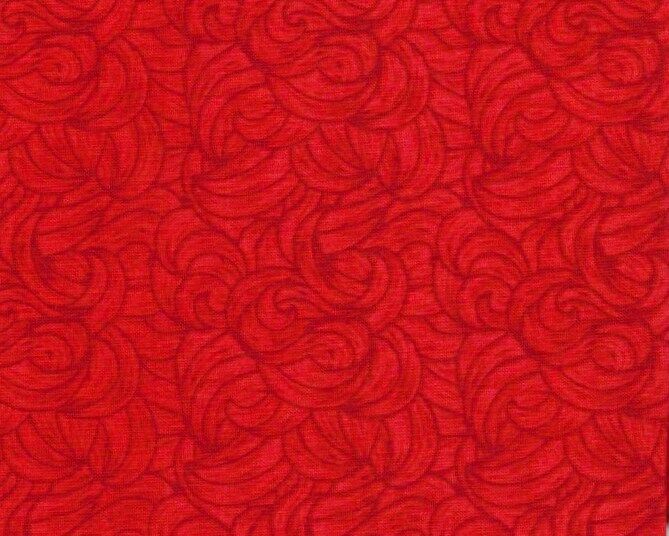Cotton Quilt Fabric Twisted Swirly Blender Tone On Tone Berry Red - product images  of 