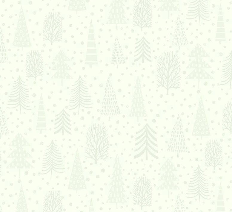 Good Buy Cotton Quilt Fabric Snowy Magic White On White Pine Trees Christmas - product images  of 