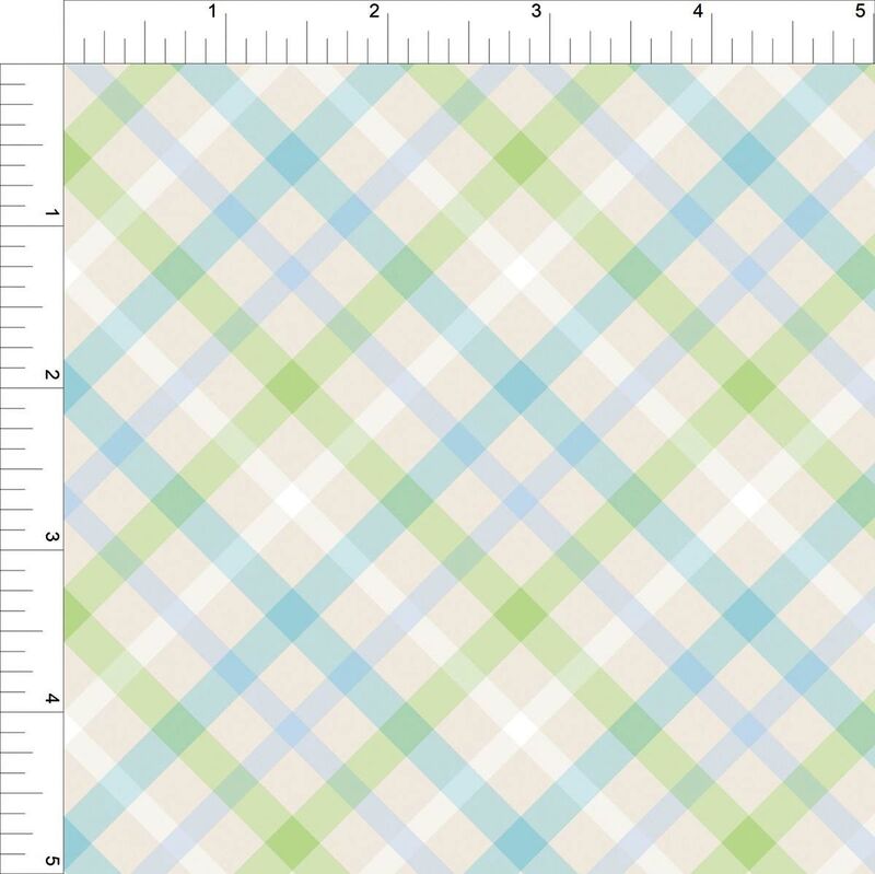 Cotton Quilt Fabric Quality Flannel Pattern Play Baby Plaid Aquamarine Blue  - product images  of 