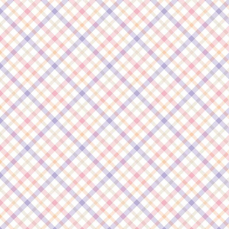 Cotton Quilt Fabric Quality Flannel Pattern Play Baby Plaid Cantalope  - product images  of 