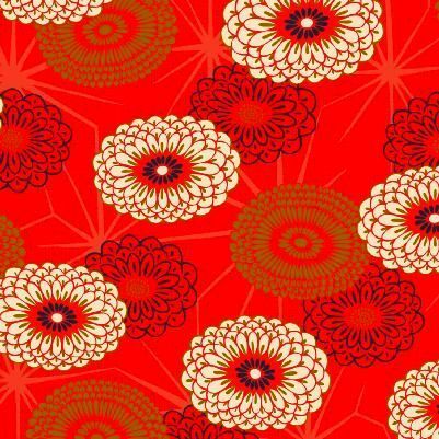  Cotton Fabric Pre Cut Fat Quarters Hyakka Movement  Large Floral - product images  of 