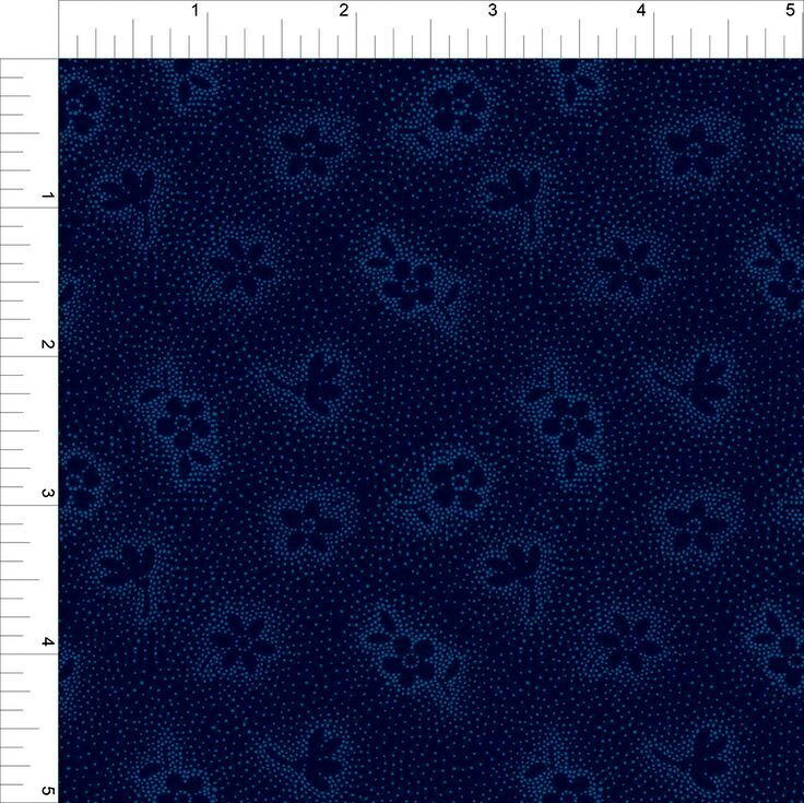 Cotton Quilt Fabric In Full Bloom Sachet Dk Navy Blue - product images  of 
