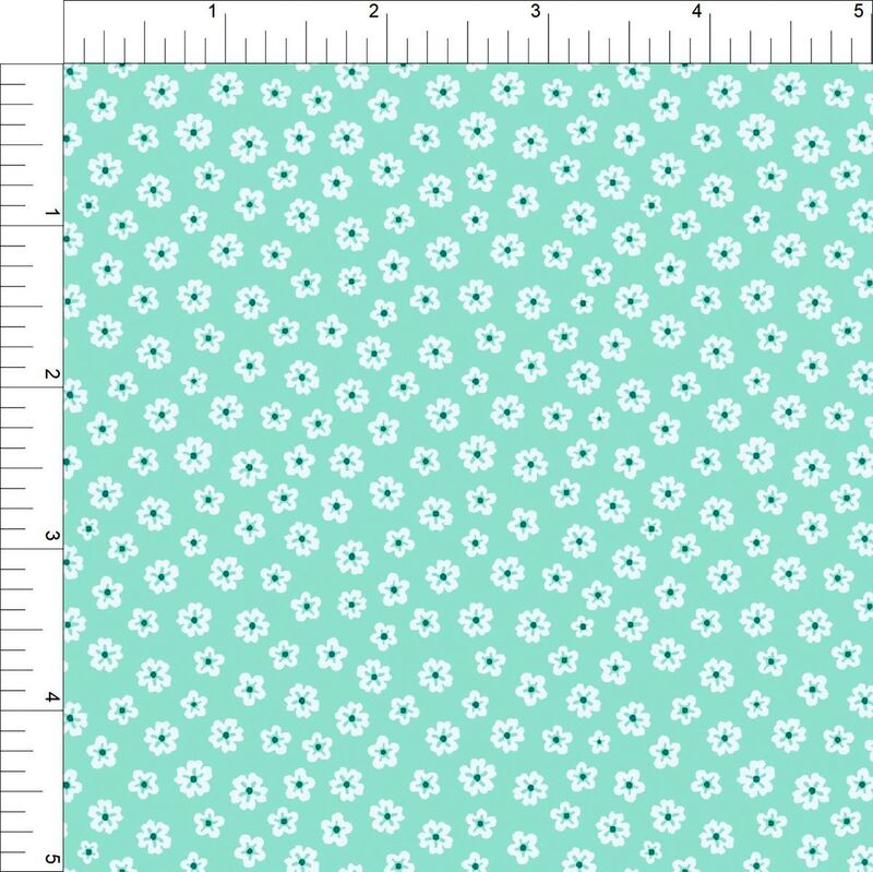 Cotton Quilt Fabric In Full Bloom Cheery Blossoms Sea Glass - product images  of 