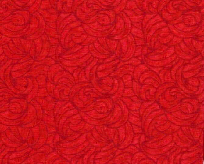 Fat Quarter Shop Cotton Fabric Pre Cut Fat Quarters Swirly Blender Berry Red - product images  of 