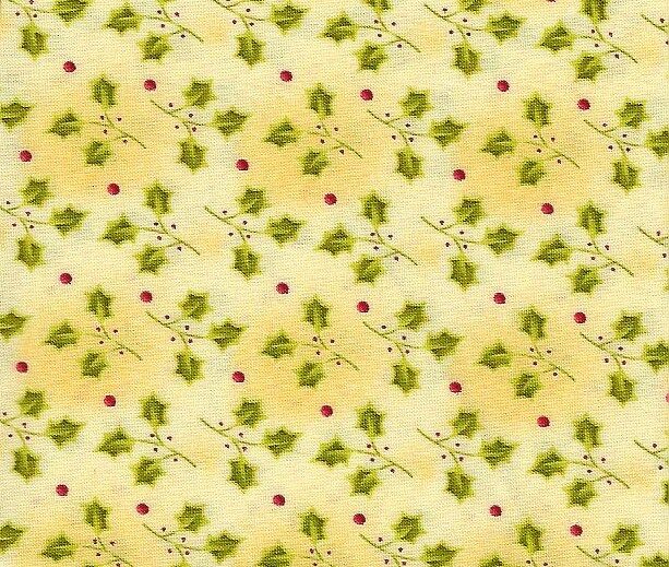 Fat Quarter Shop Cotton Fabric Pre Cut Fat Quarters Christmas All Things Christmas Holly Buttercream - product images  of 