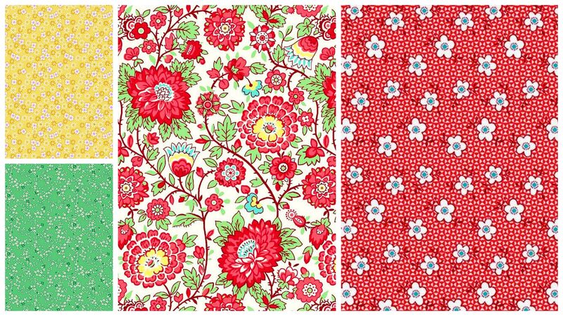  Cotton Quilt Fabric Nana Mae Thirties Reproduction 1/2 Yard Sampler Bundle  - product images  of 