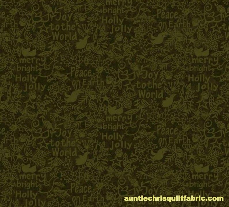 Fat Quarter Shop Cotton Fabric Pre Cut Fat Quarters  Believe Tonal Peace Green - product images  of 