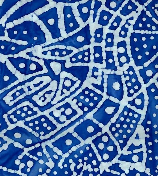 Fat Quarter Shop Cotton Fabric Pre Cut Fat Quarters Batik QB 462 Indigo Blue  - product images  of 