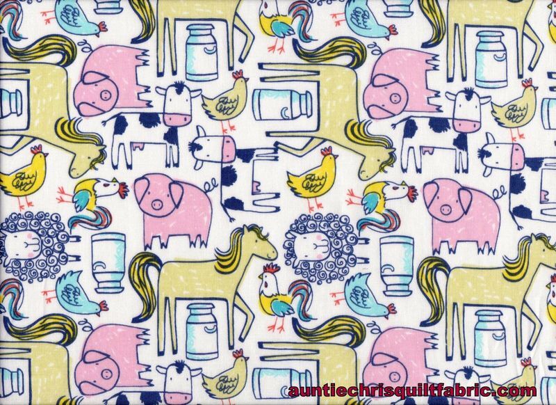 Fat Quarter Shop Cotton Fabric Pre Cut Fat Quarters Barnstorm Barn Animals  - product images  of 