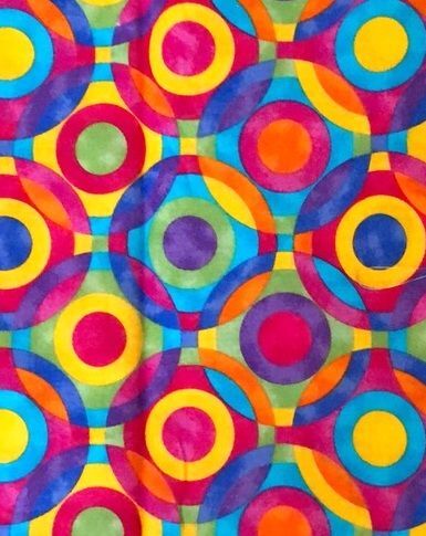 Good Buy Cotton Quilt Fabric Multi Textured Tonal Geometric Circles Multi - product images  of 