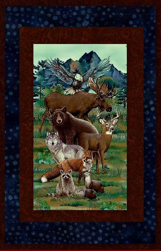 Easy Fabric Panel Quilt Kit Woodland Wonders Wildlife - product images  of 