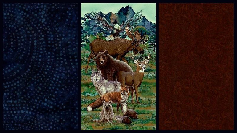 Easy Fabric Panel Quilt Kit Woodland Wonders Wildlife - product images  of 
