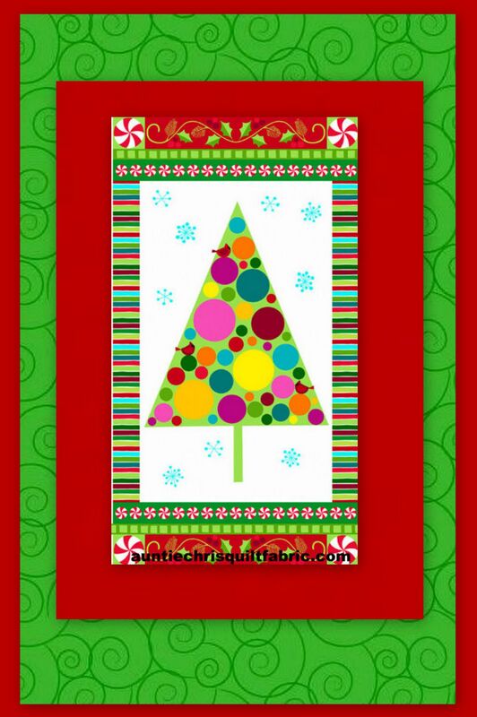 Easy Fabric Panel Quilt Kit Very Merry Modern Christmas Tree Kit  - product images  of 