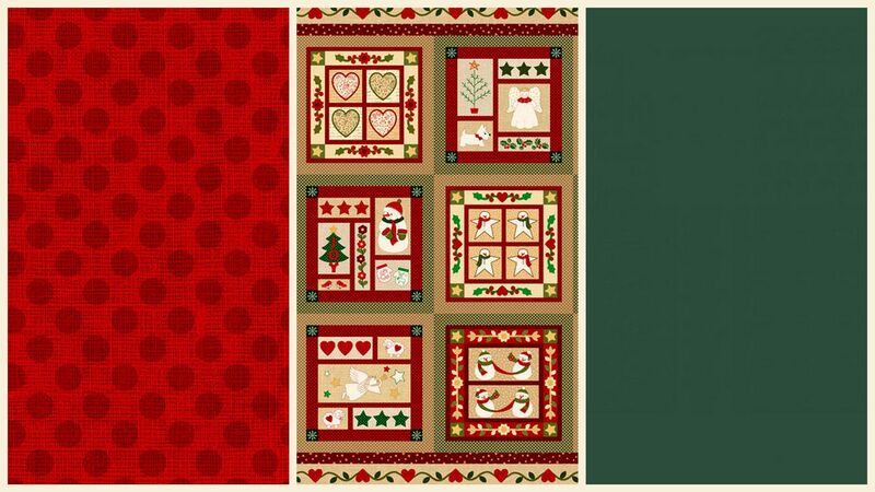 Easy Fabric Panel Quilt Kit Wrapped In Joy Christmas Kit  - product images  of 