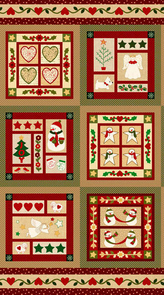Easy Fabric Panel Quilt Kit Wrapped In Joy Christmas Kit  - product images  of 