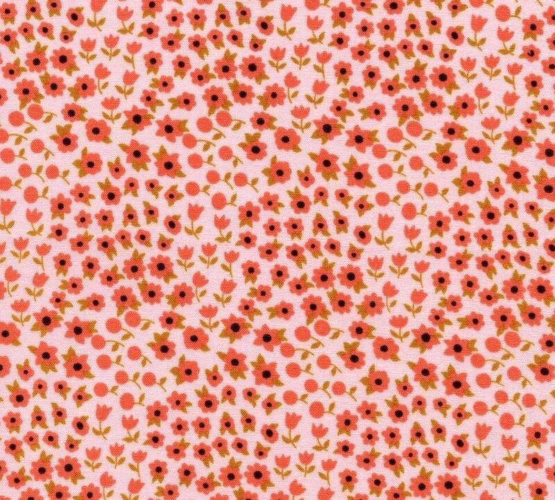 Cotton Quilt Fabric Pre Cut Yards Felicity Ditsy Flower Blush Pink Floral - product images  of 