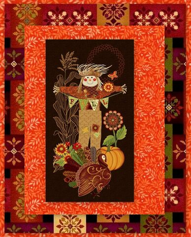 Easy,Fabric,Panel,Quilt,Kit,Fall,Festival,Autumn,Holiday,Wall,kit,quilt fabric,cotton material,auntie chris quilt,sewing,crafts,quilting,online fabric,sale fabric