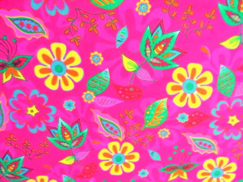 Cotton Quilt Fabric Flannel Cuddle Prints Whimsy Floral Girls Pink - product images  of 