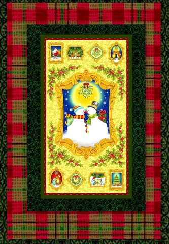 Easy,Fabric,Panel,Quilt,Kit,Mistletoe,Christmas,Snowmen,kit,quilt fabric,cotton material,auntie chris quilt,sewing,crafts,quilting,online fabric,sale fabric