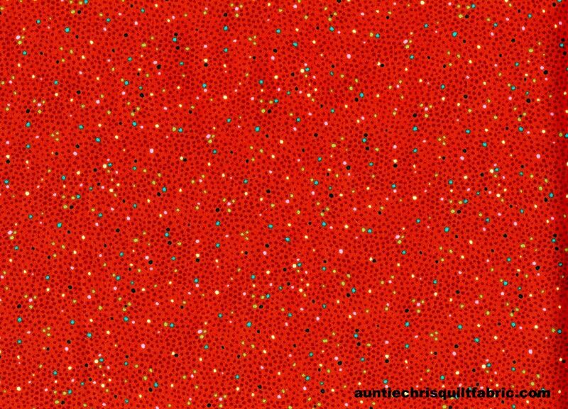 Fat Quarter Shop Cotton Fabric Pre Cut Fat Quarters Ashtyn polka Dots Rust Multi - product image