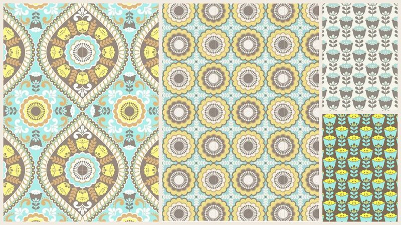 Cotton Quilt Fabric Scandinavian Holland Florals Precut Bundle  - product images  of 