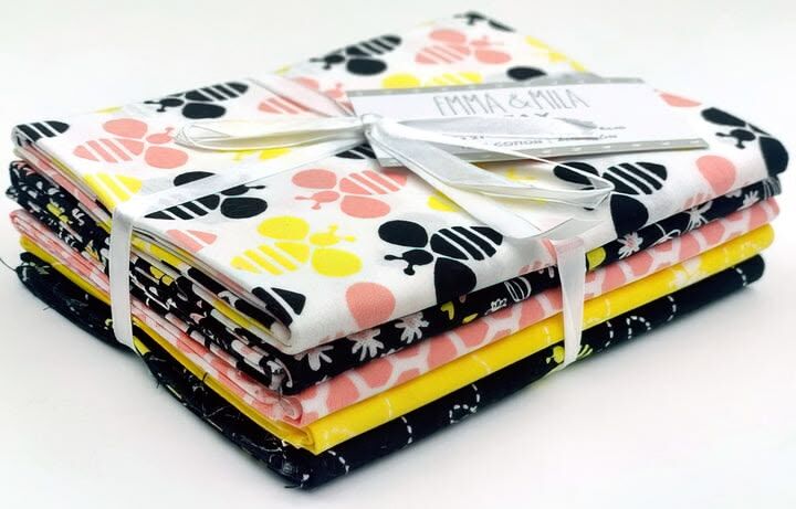 Cotton Quilt Fabric Emma &amp; Mila Bee Youthful Fat Quarter Medley - product images  of 